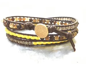 Quartz Triple Wrap - Agate Bead Bracelet - Quartz Bracelet -  Quartz Jewelry - Agate Jewelry - Women's Jewelry-  Girlfriend's  Gift
