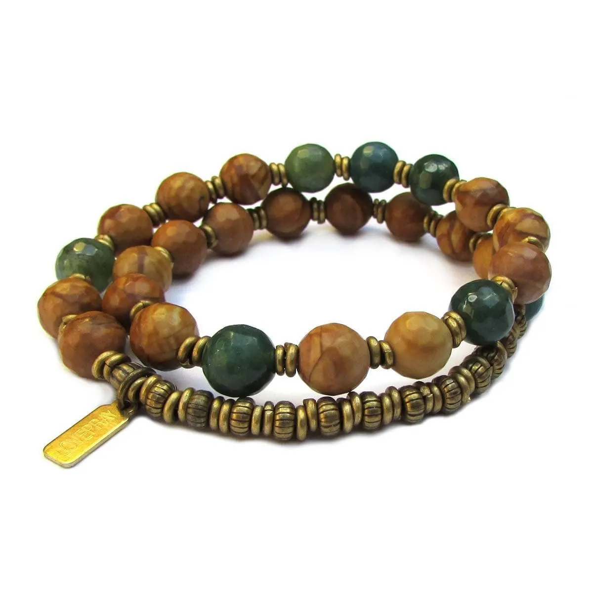 "Abundance and Protection" Moss Agate and Jasper *Final Sale*