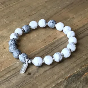 "Calm" Howlite Essential Oil Diffuser Bracelet