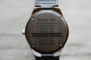 "Enjoy the Ride" - Wood Watch | The Christopher