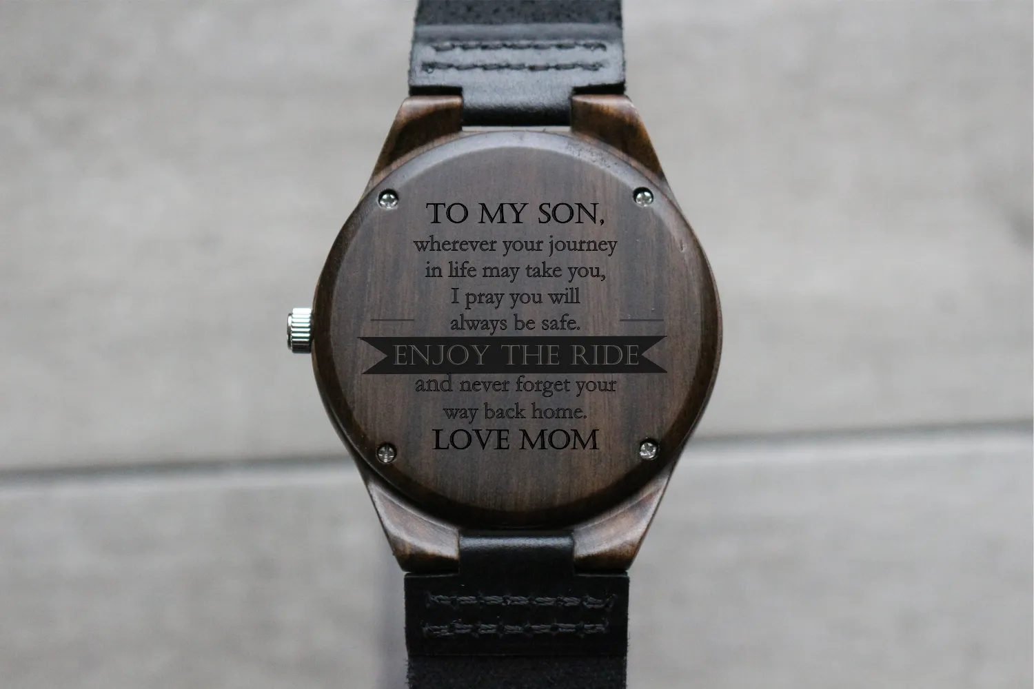 "Enjoy the Ride" - Wood Watch | The Christopher