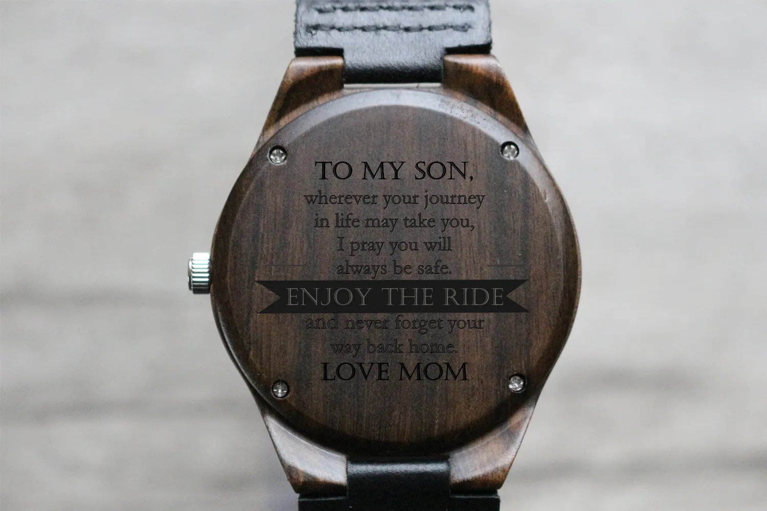 "Enjoy the Ride" - Wood Watch | The Christopher