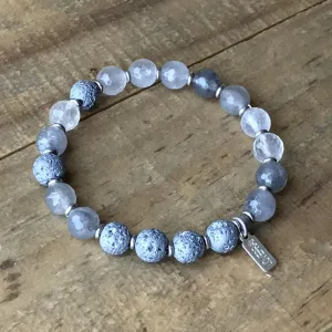 "Healing" Quartz Crystal Essential Oil Diffuser Bracelet