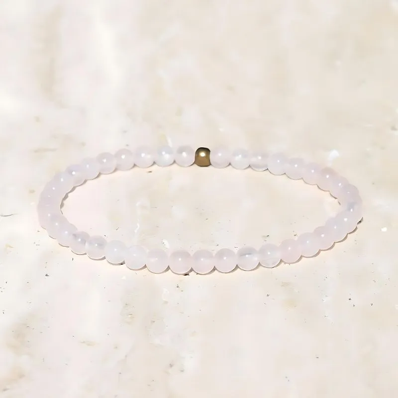 "Love" Rose Quartz Delicate Bracelet
