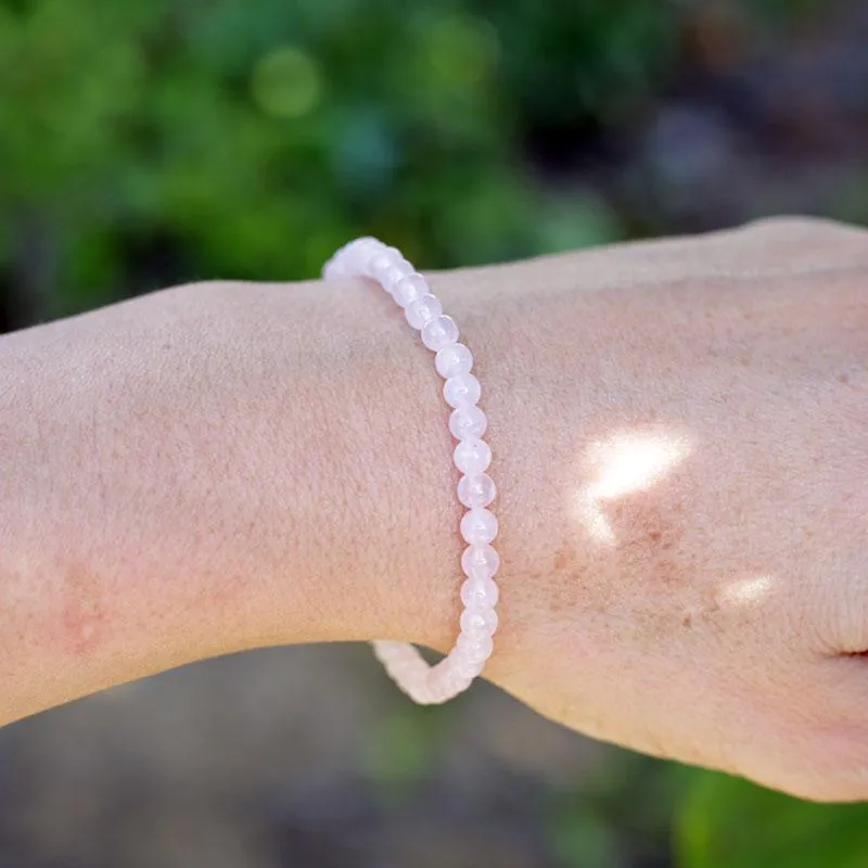 "Love" Rose Quartz Delicate Bracelet