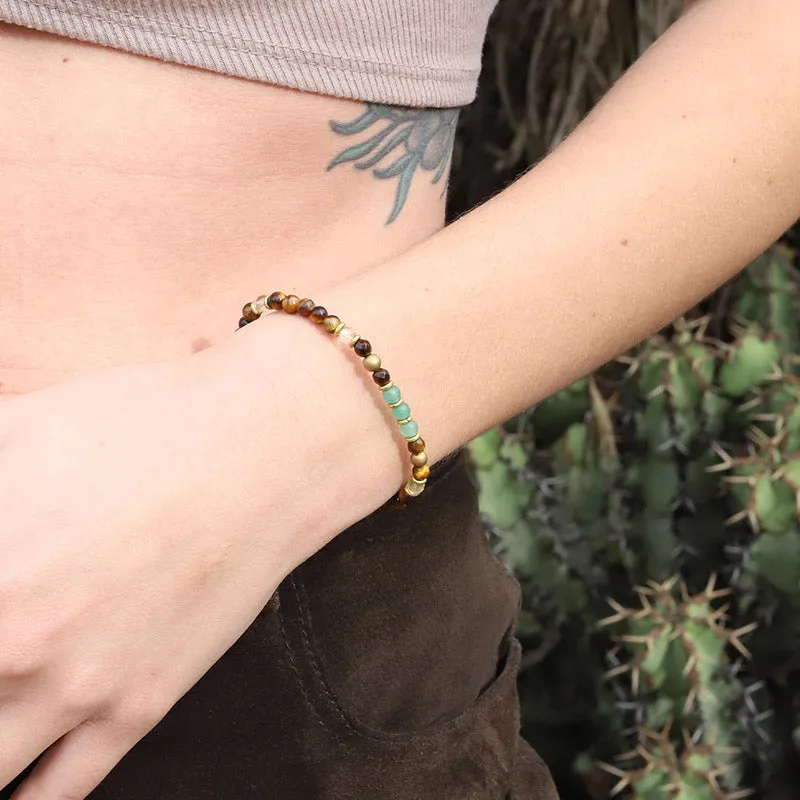 "Money Magnet" Tiger's Eye and Aventurine Bracelet