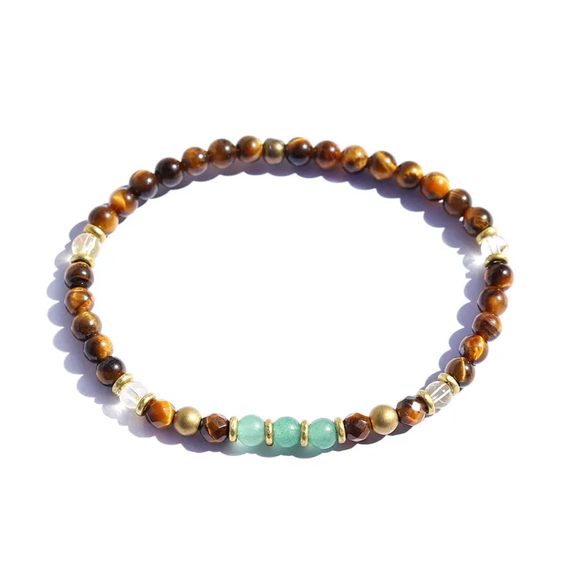 "Money Magnet" Tiger's Eye and Aventurine Bracelet