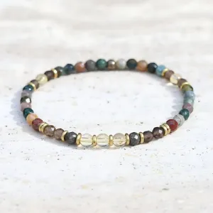 "Prosperity and Abundance" Citrine and Jasper Delicate Bracelet