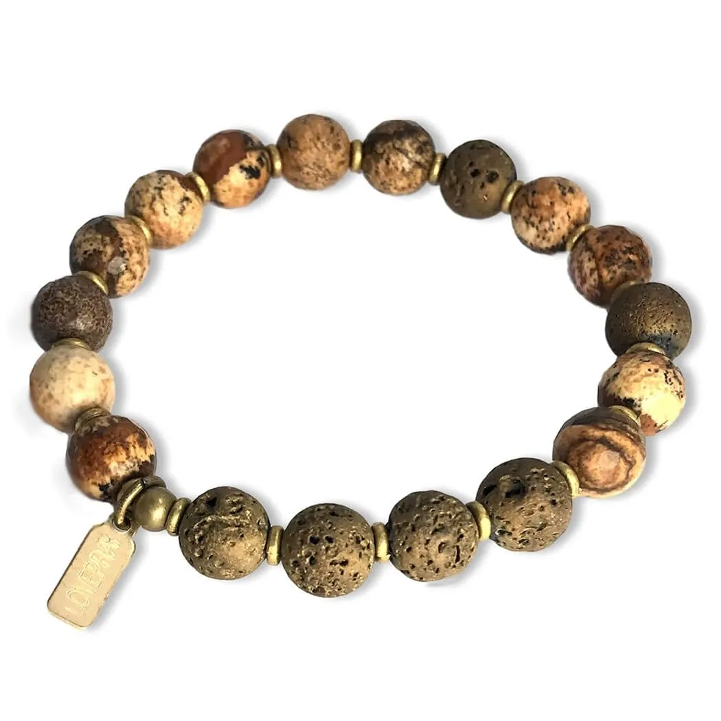 "Protection" Jasper Essential Oil Diffuser Bracelet