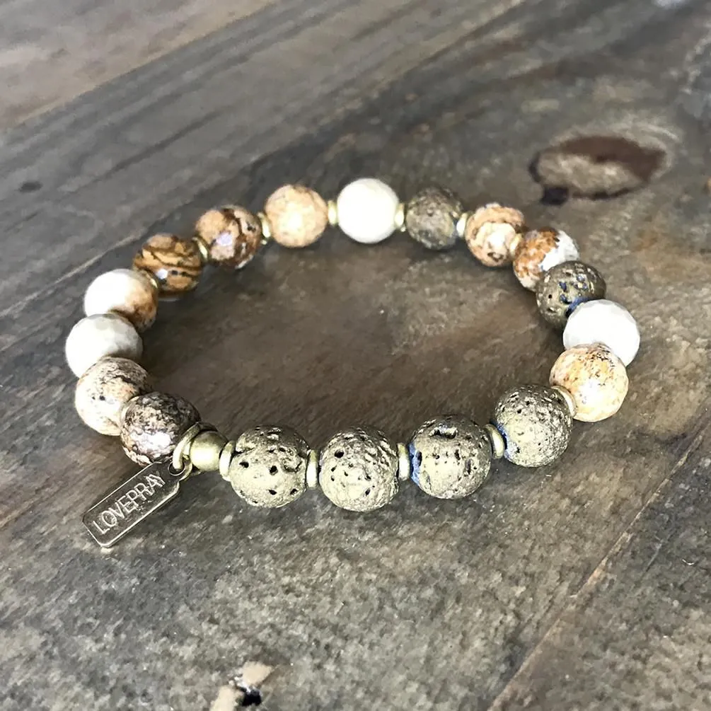 "Protection" Jasper Essential Oil Diffuser Bracelet