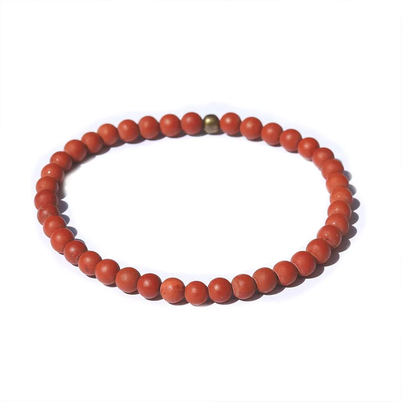 "Survival" Matte Red Jasper Bracelet
