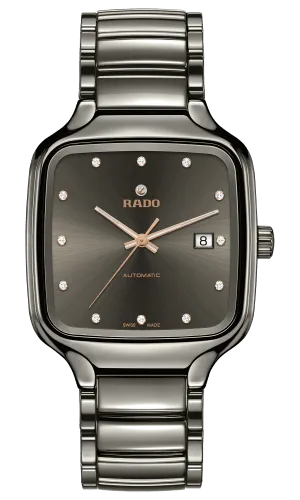 RADO True Square Automatic Diamonds Gunmetal Ceramic Men's Watch R27077702