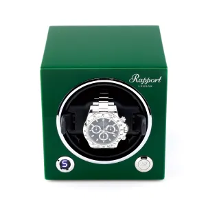 Rapport Evo Cube Single Watch Winder - Racing Green