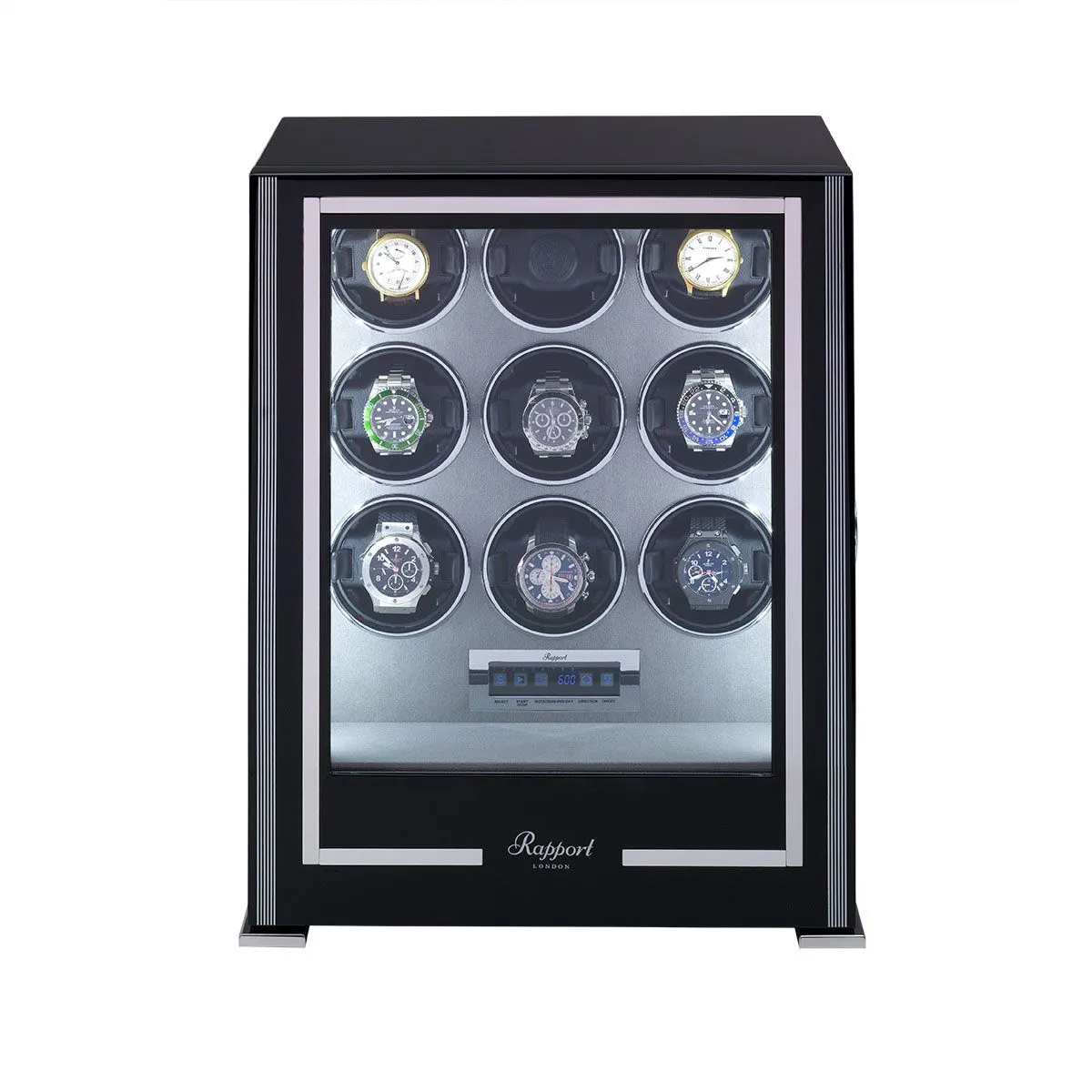 Rapport - Paramount 9-Unit Watch Winder in Ebony | W209