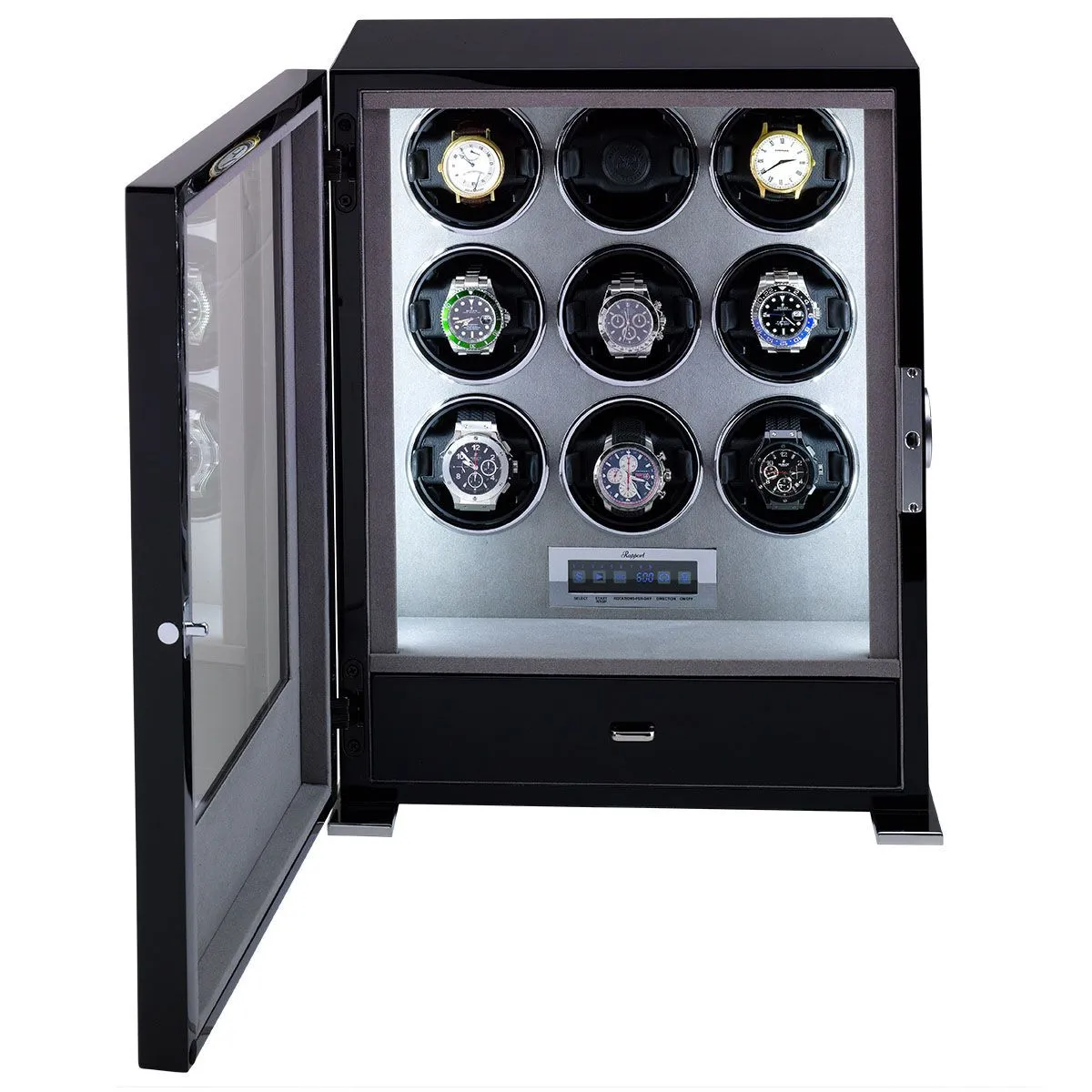 Rapport - Paramount 9-Unit Watch Winder in Ebony | W209
