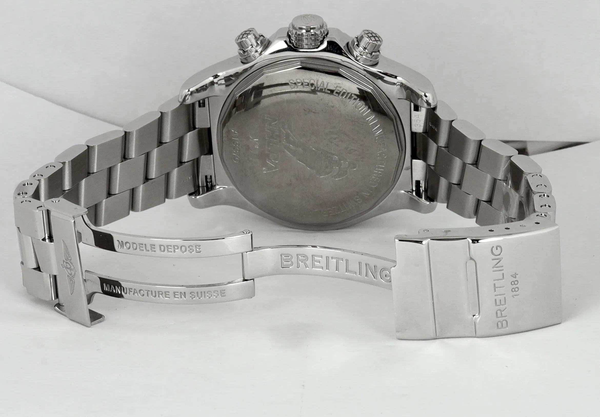 RARE Breitling Super Avenger NHLPA Edition Chrono White Steel A13370 48mm Watch