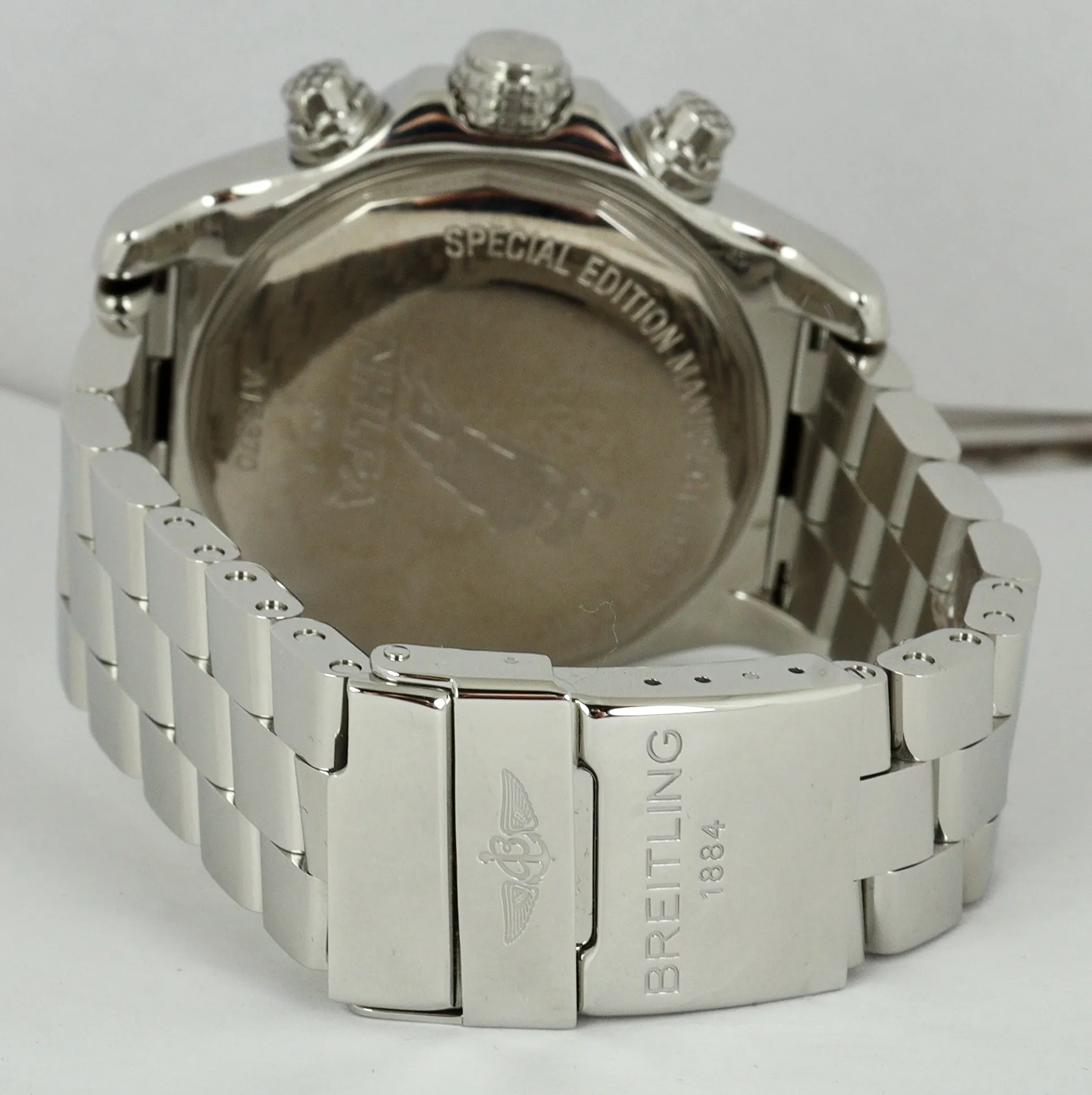 RARE Breitling Super Avenger NHLPA Edition Chrono White Steel A13370 48mm Watch
