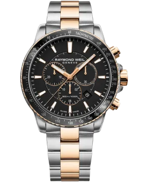 Raymond Weil 8570-SP5-20001 Tango 300 Men's Quartz Chronograph Classic Two-Tone Rose Gold Watch
