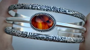 RESERVED: Custom Baltic Amber Stacker Cuff Set