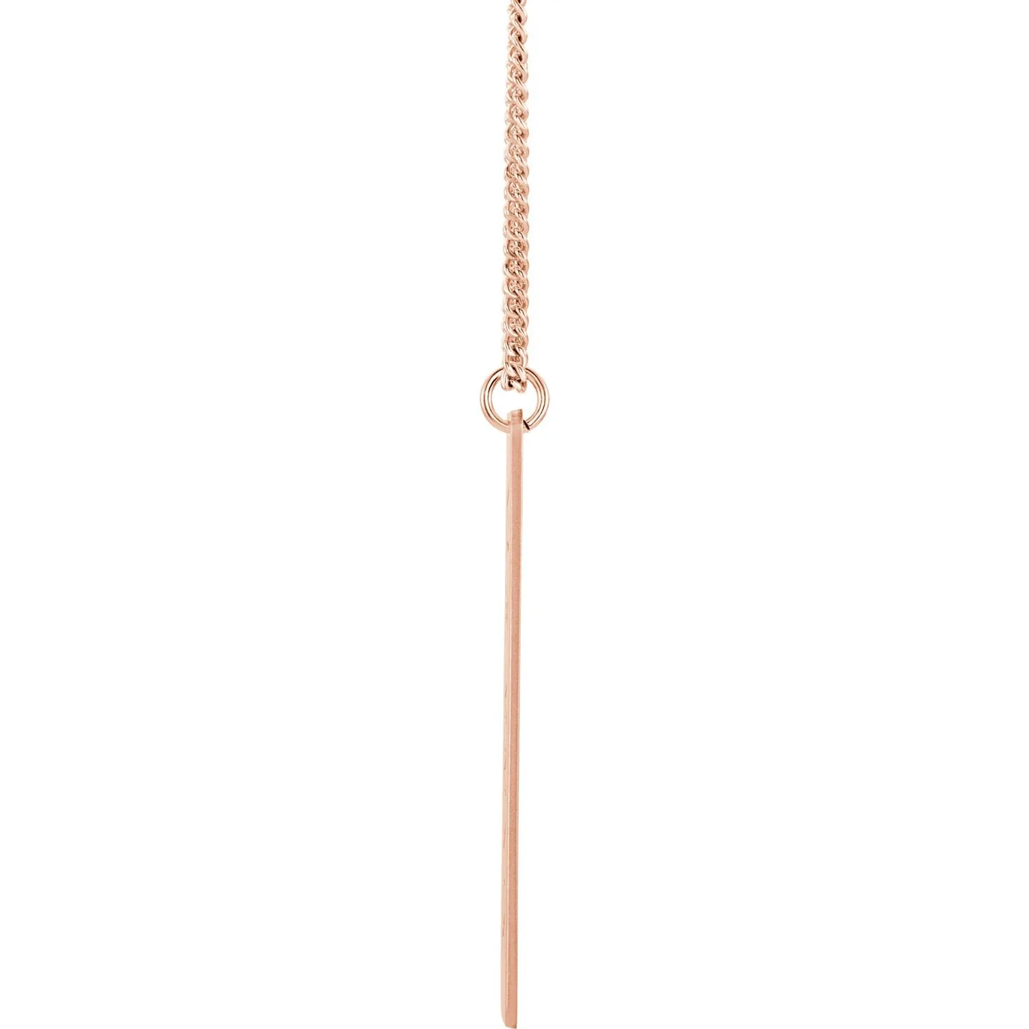 Rhodium-Plated Sterling Silver Roman Date Necklace