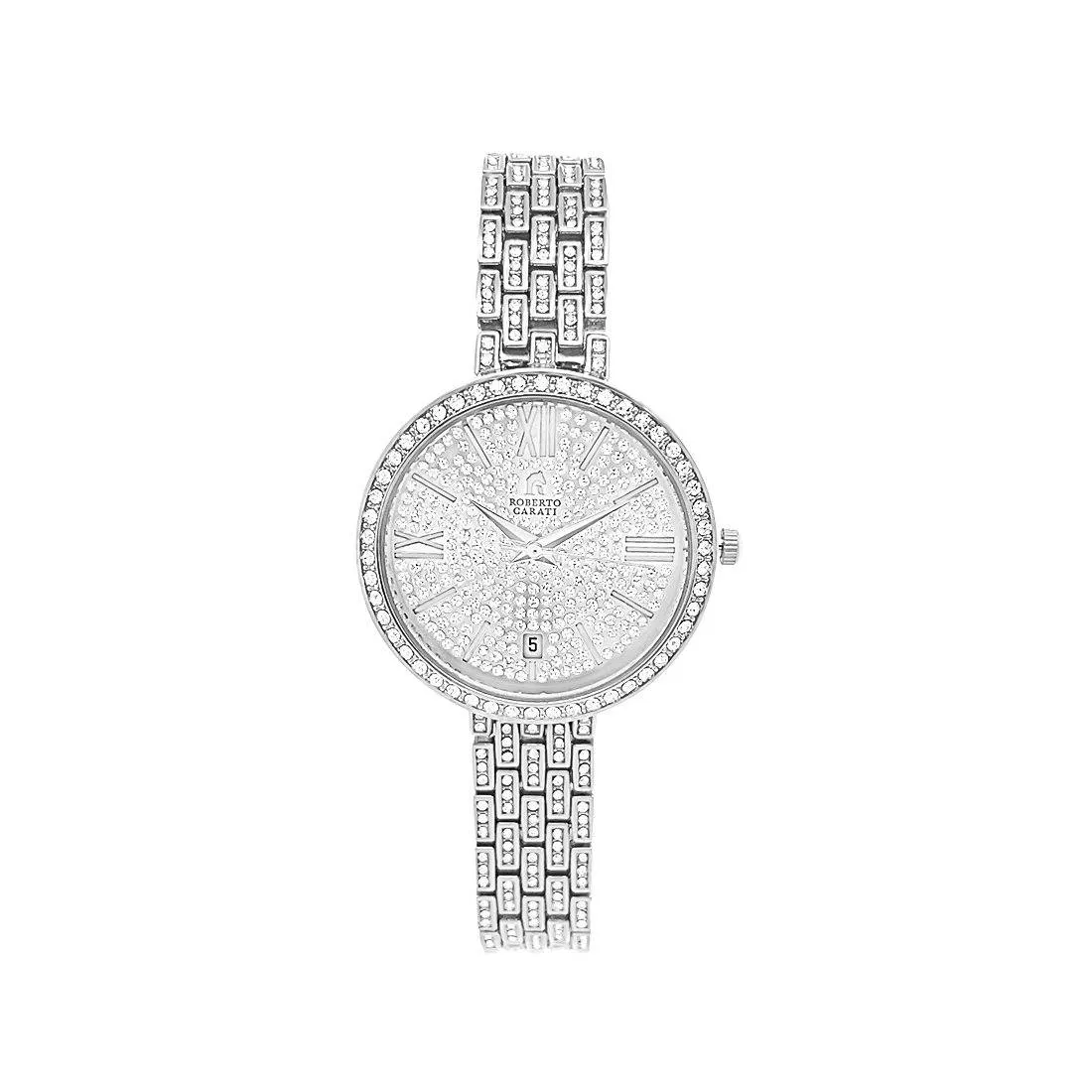 Roberto Carati Crystal Belle Silver Watch M9611-V1