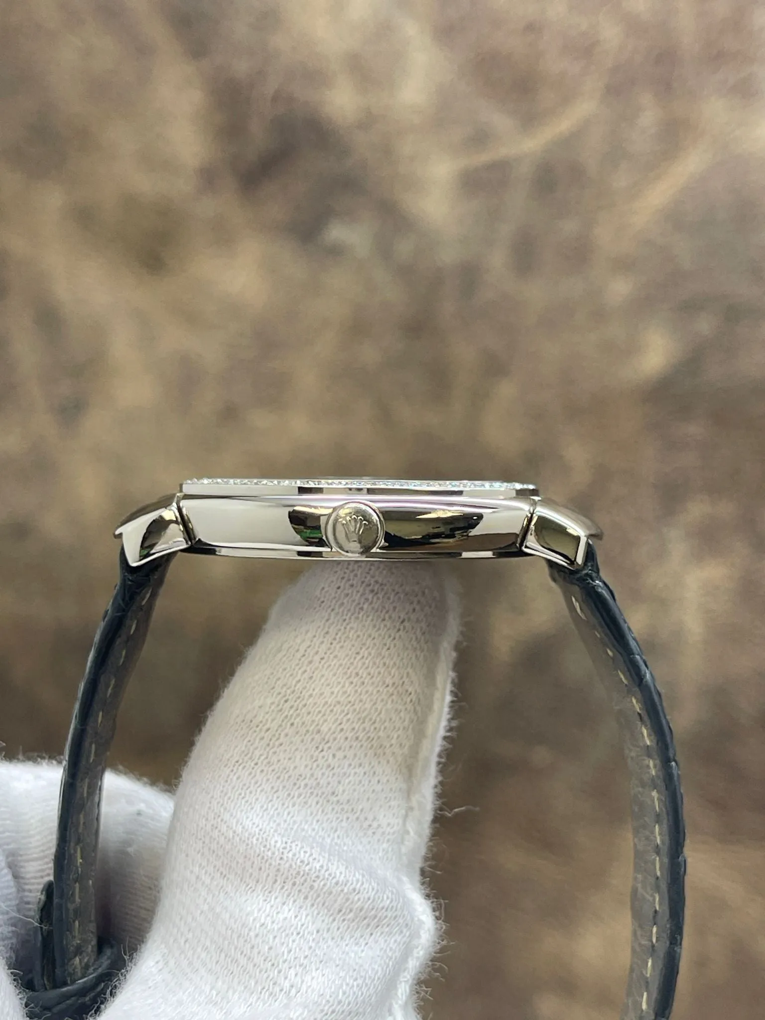 Rolex Cellini Cellissima 33mm 6681 White Dial Quartz Women's Watch