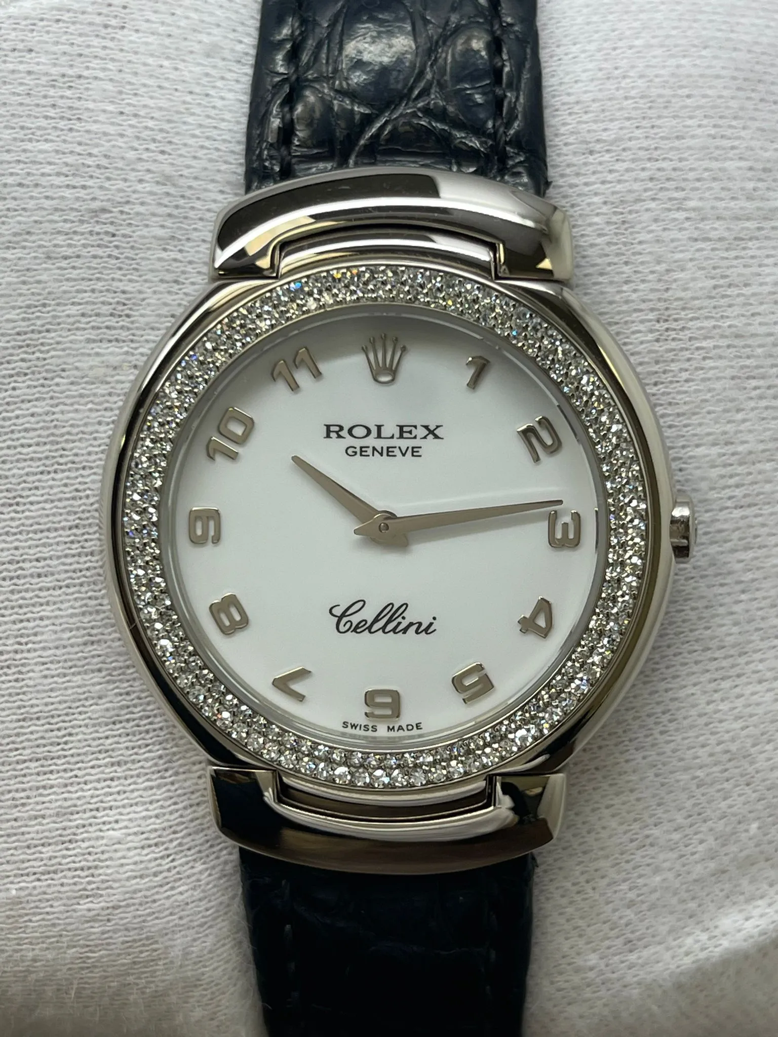 Rolex Cellini Cellissima 33mm 6681 White Dial Quartz Women's Watch