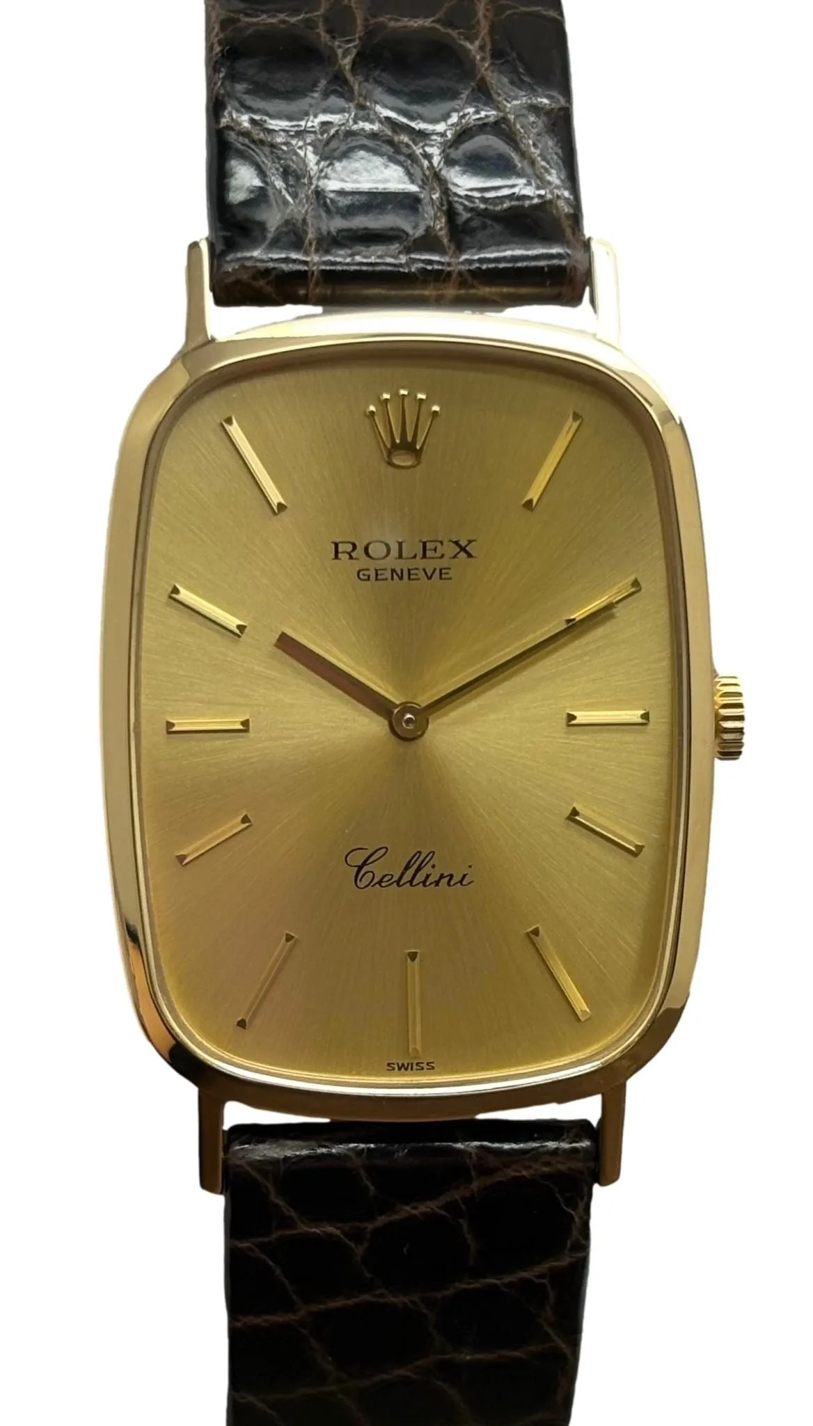 Rolex Cellini CPO 18K Yellow Gold 4113 Champagne Dial Manual Wind Watch