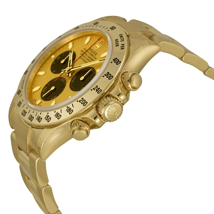 Rolex Cosmograph Daytona Champagne Dial 18K Yellow Gold Oyster Bracelet Automatic Men's Watch 116528CBKSO