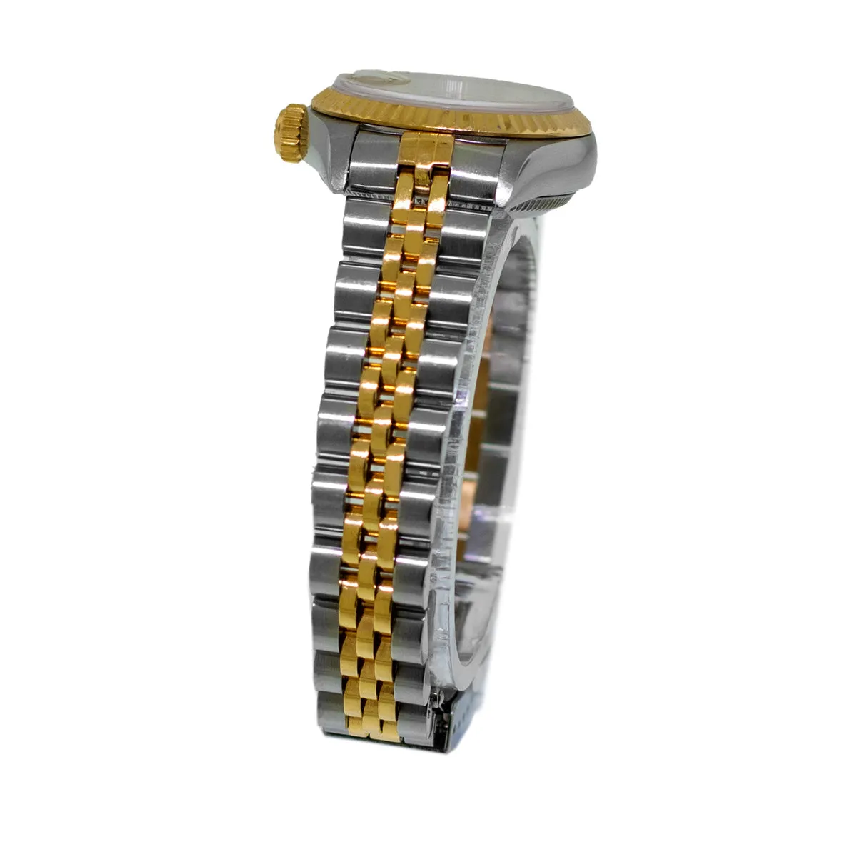 Rolex Datejust 26mm Yellow Gold & Steel Rhodium Diamond Dial and Fluted Bezel 79173