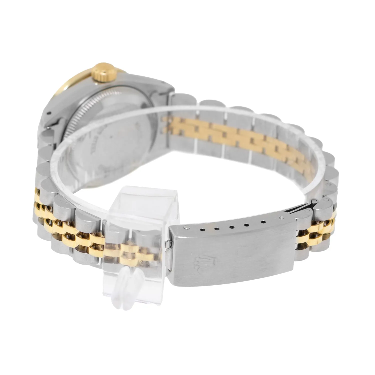 Rolex Datejust 26mm Yellow Gold Steel Champagne Diamond Dial & Diamond Bezel 69173
