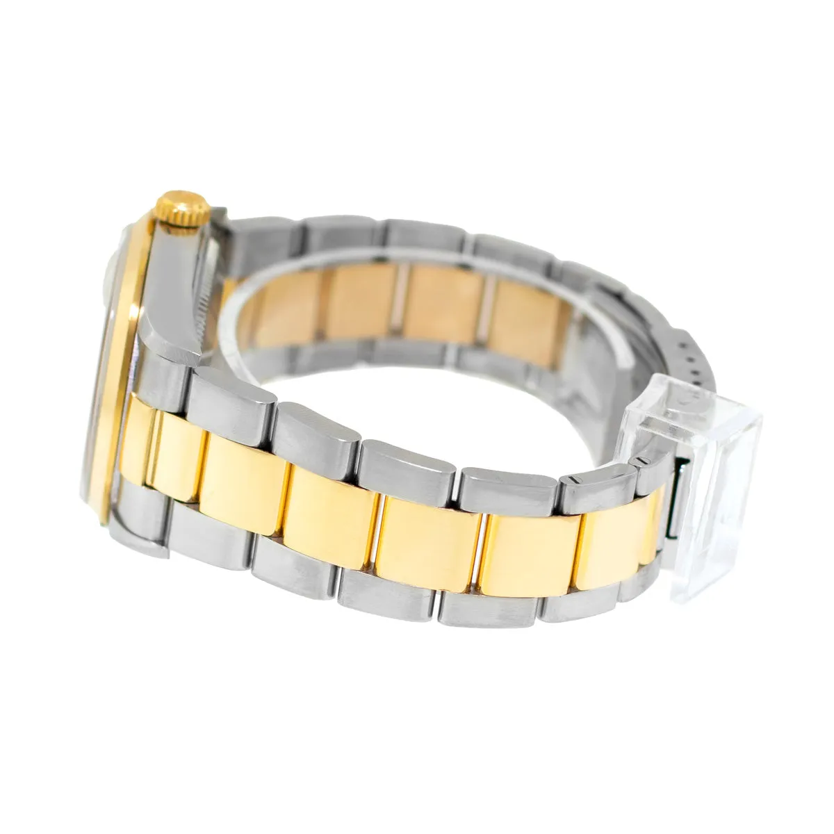 Rolex Datejust 36mm 18K Yellow Gold & Steel Slate Roman Dial Smooth Bezel 16203