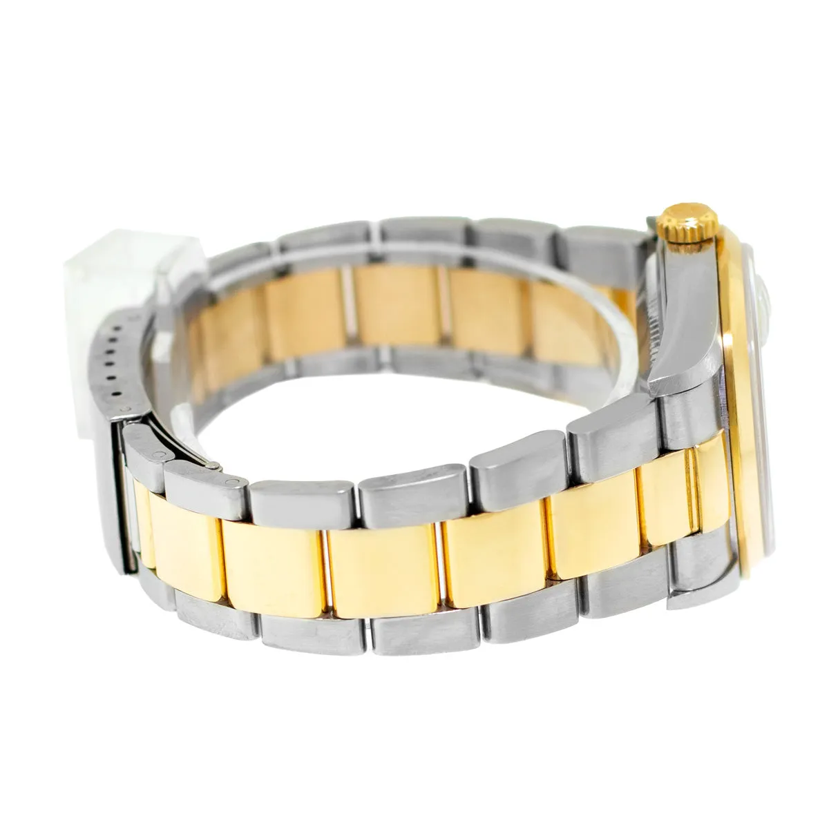 Rolex Datejust 36mm 18K Yellow Gold & Steel Slate Roman Dial Smooth Bezel 16203