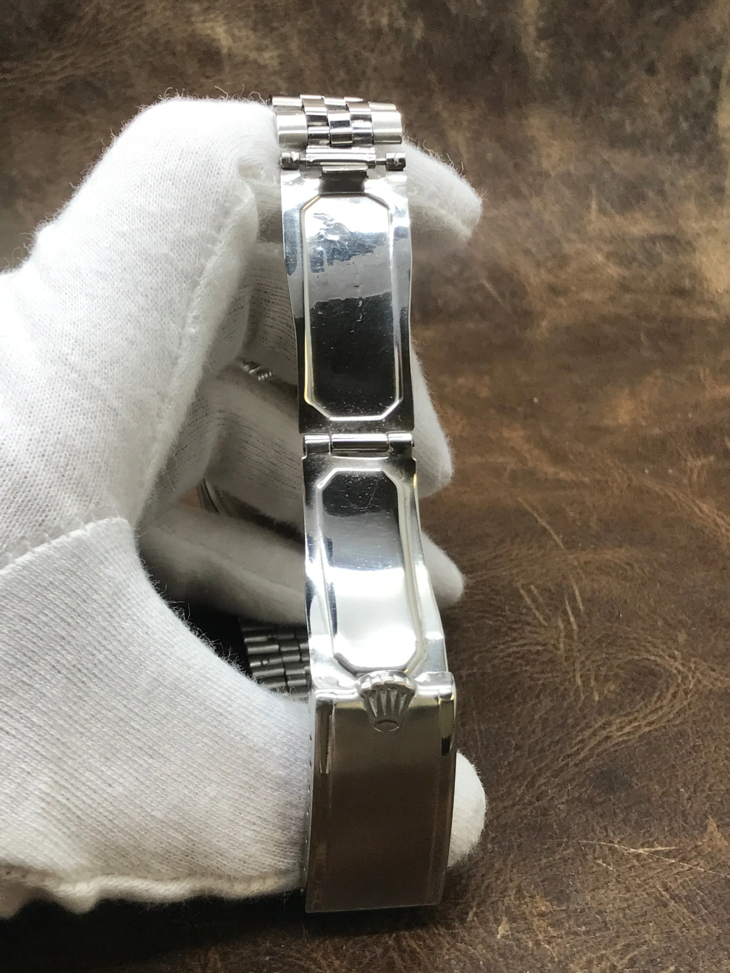Rolex Datejust 36mm Custom Bracelet 1603 Black Gilt Dial Automatic Watch