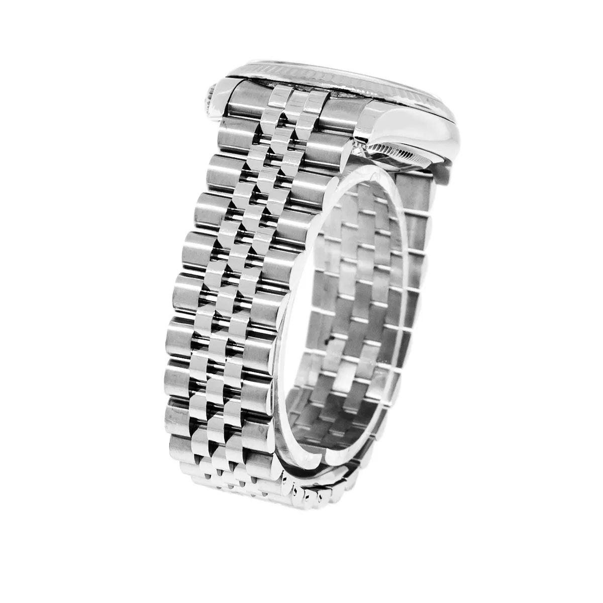 Rolex Datejust 36mm White Gold & Steel Rhodium Roman Dial & Fluted Bezel 116234