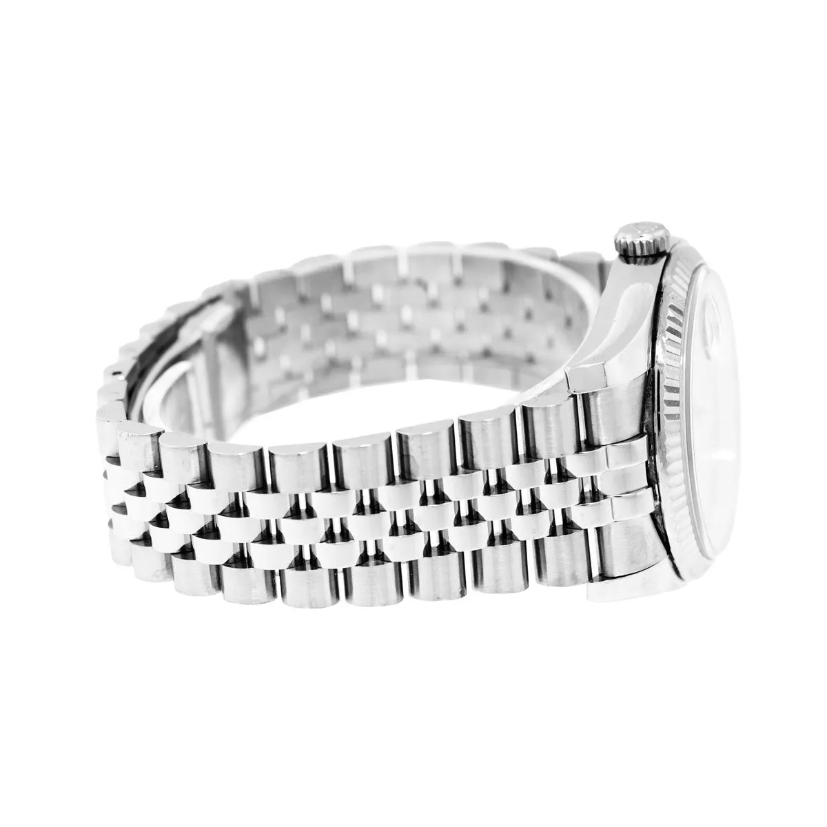 Rolex Datejust 36mm White Gold & Steel Rhodium Roman Dial & Fluted Bezel 116234