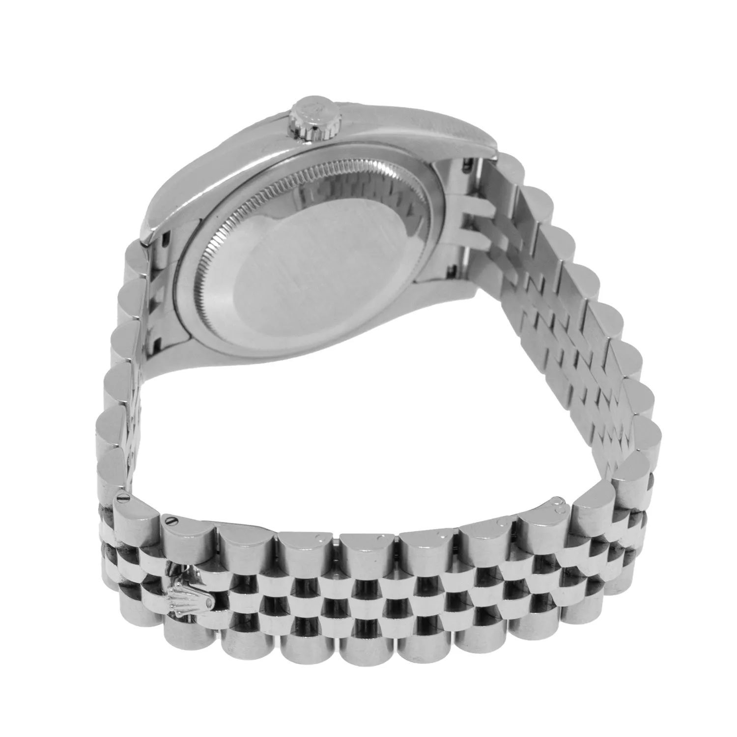 Rolex Datejust 36mm White Gold & Steel Silver Diamond Dial & Fluted Bezel 116234