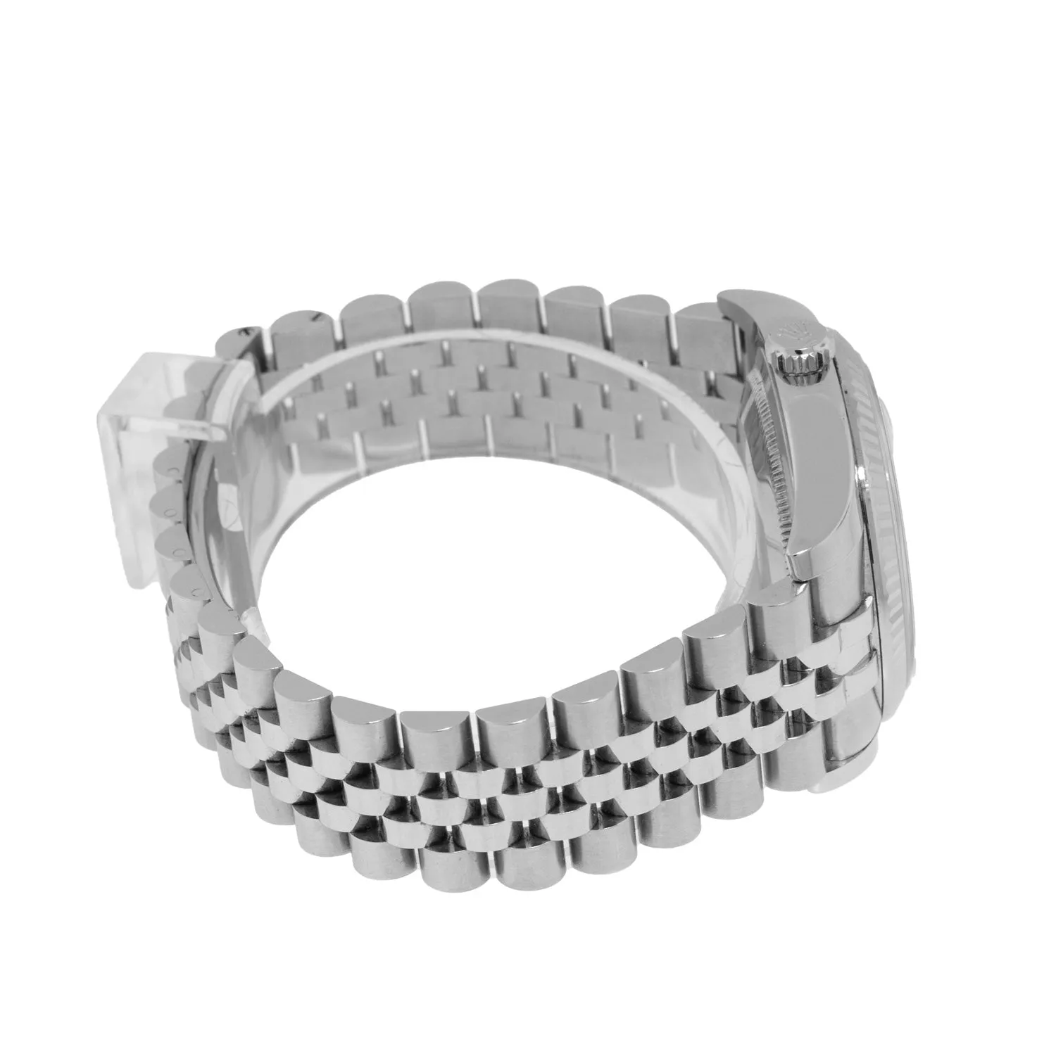 Rolex Datejust 36mm White Gold & Steel Silver Diamond Dial & Fluted Bezel 116234