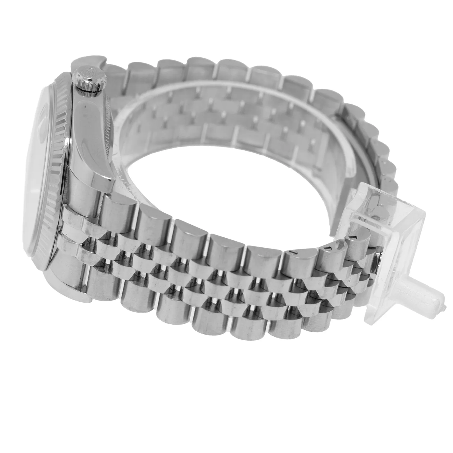 Rolex Datejust 36mm White Gold & Steel Silver Index Dial & Fluted Bezel 116234