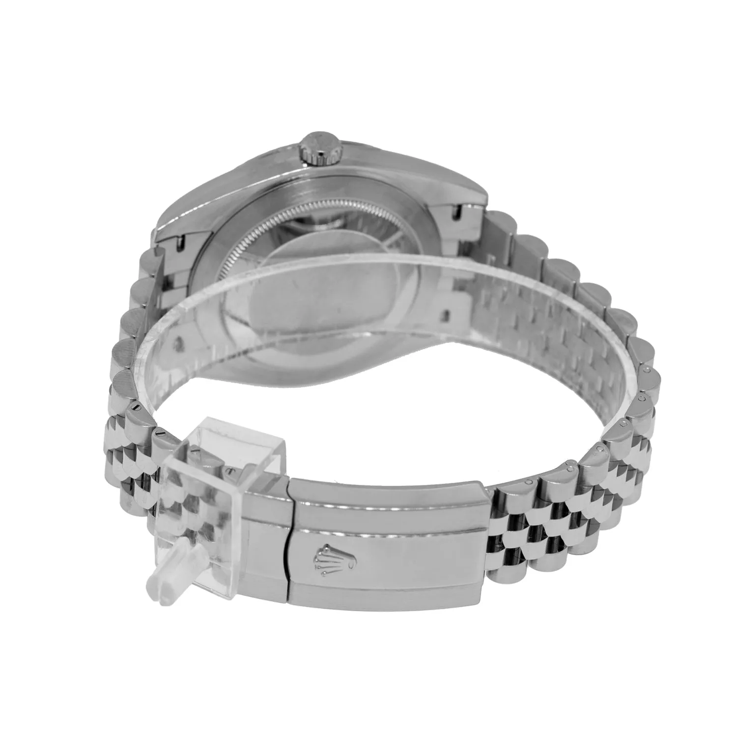 Rolex Datejust II 41mm Stainless Steel Black Index Dial 18K White Gold Fluted Bezel 126334