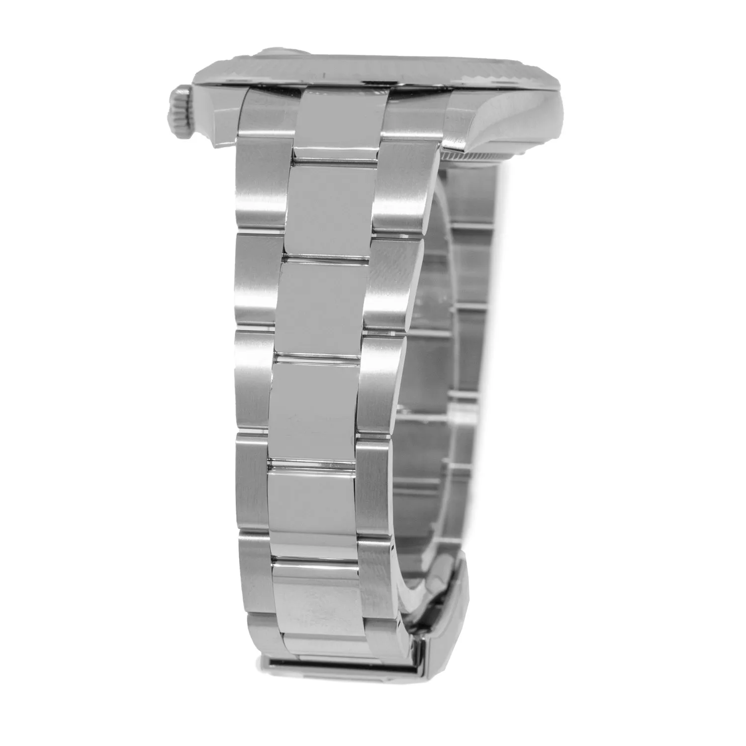 Rolex Datejust II 41mm Stainless Steel Blue Motif Index Dial 18K White Gold Fluted Bezel 126334