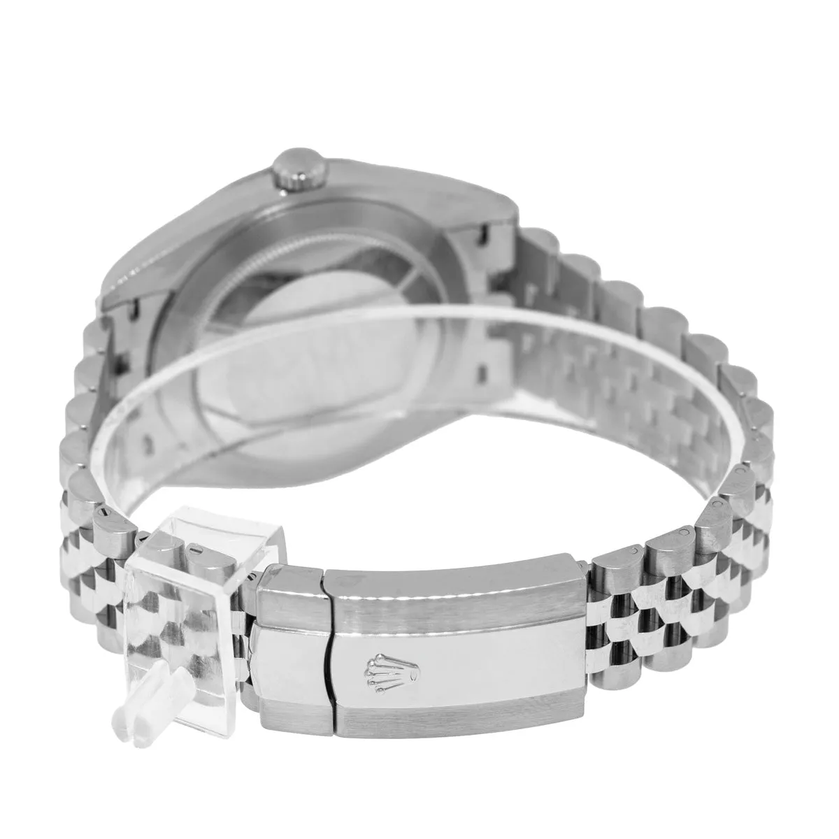 Rolex Datejust II 41mm Stainless Steel Dark Rhodium Diamond Dial 18K White Gold Fluted Bezel 126334