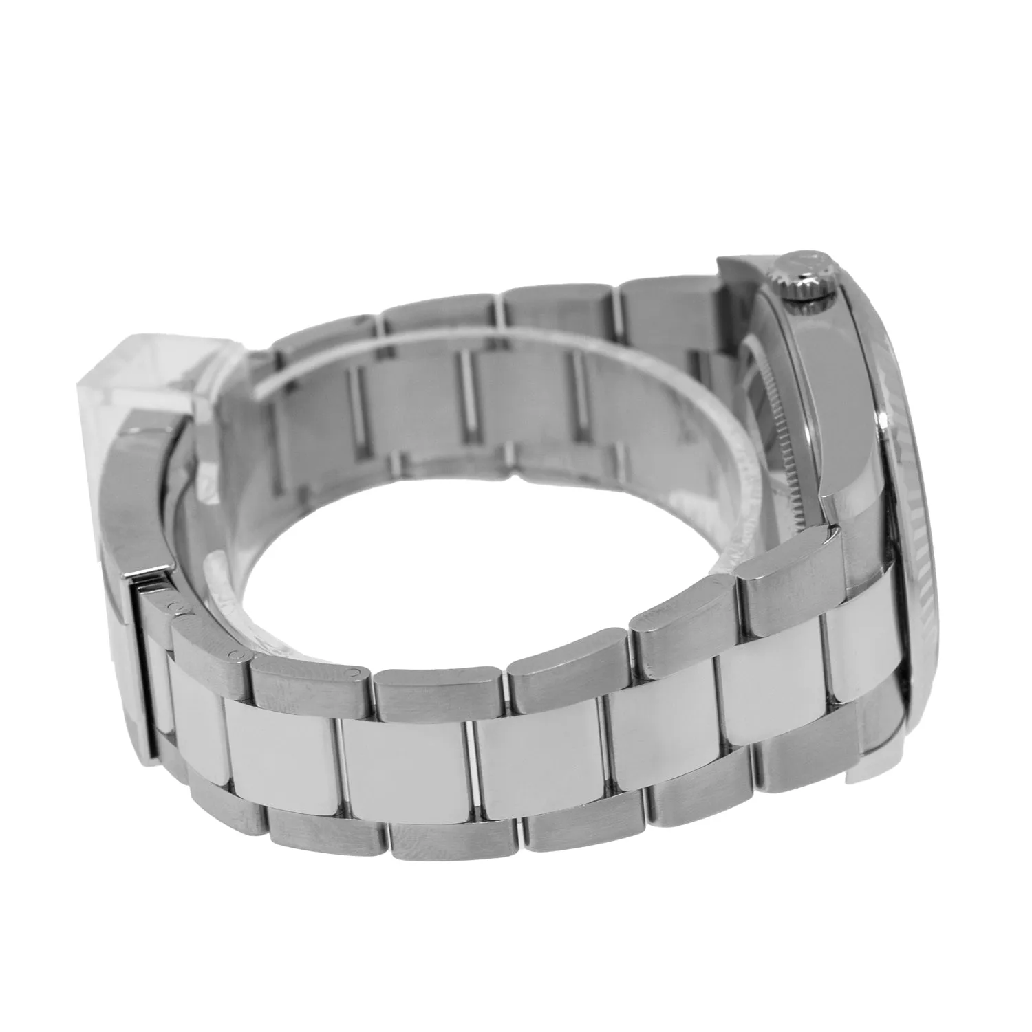 Rolex Datejust II 41mm Stainless Steel Dark Rhodium Diamond Dial 18K White Gold Fluted Bezel 126334