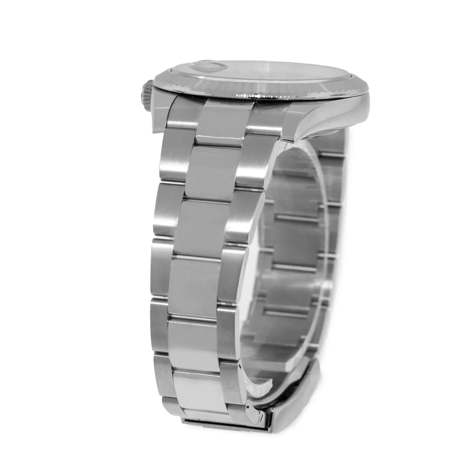 Rolex Datejust II 41mm Stainless Steel Dark Rhodium Diamond Dial 18K White Gold Fluted Bezel 126334