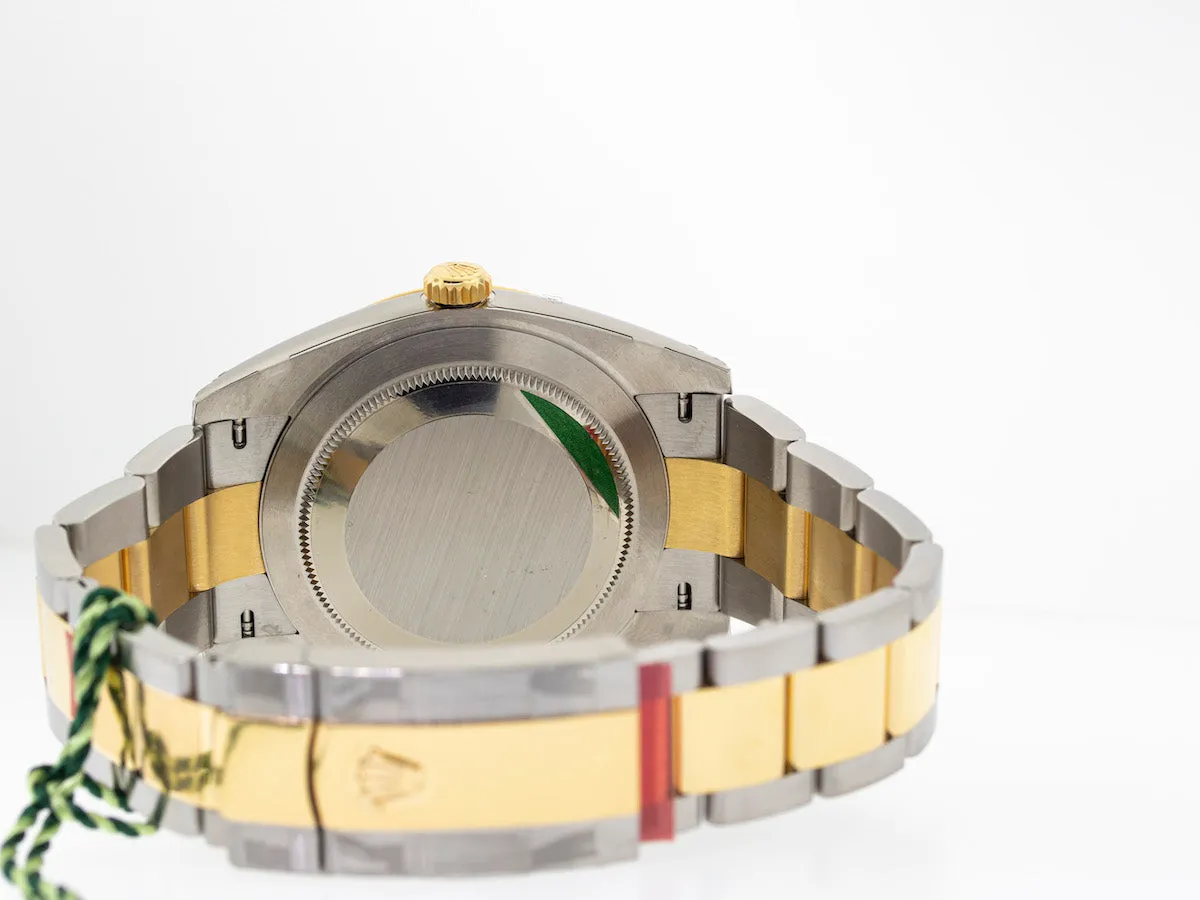 Rolex Datejust II 41mm Yellow Gold & Steel Black Diamond Dial Smooth Bezel 126303