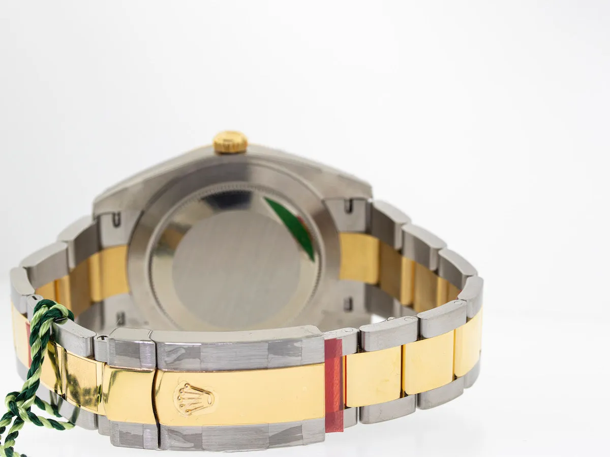 Rolex Datejust II 41mm Yellow Gold & Steel Black Diamond Dial Smooth Bezel 126303