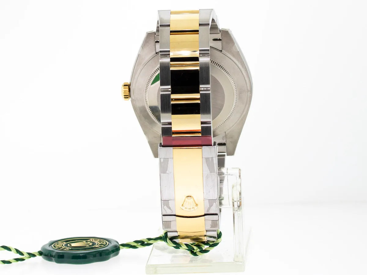 Rolex Datejust II 41mm Yellow Gold & Steel Black Diamond Dial Smooth Bezel 126303