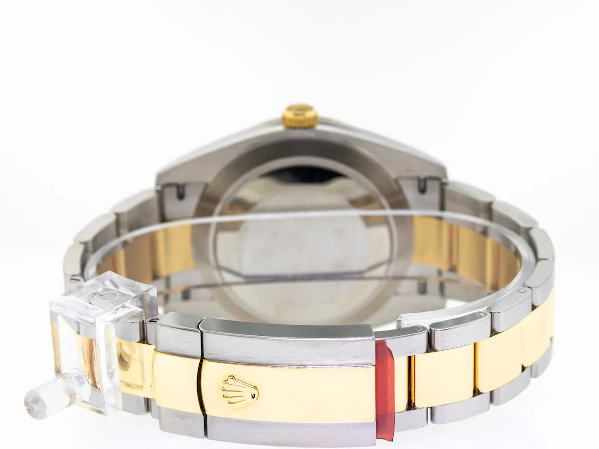 Rolex Datejust II 41mm Yellow Gold & Steel Black Index Dial Smooth Bezel 126303