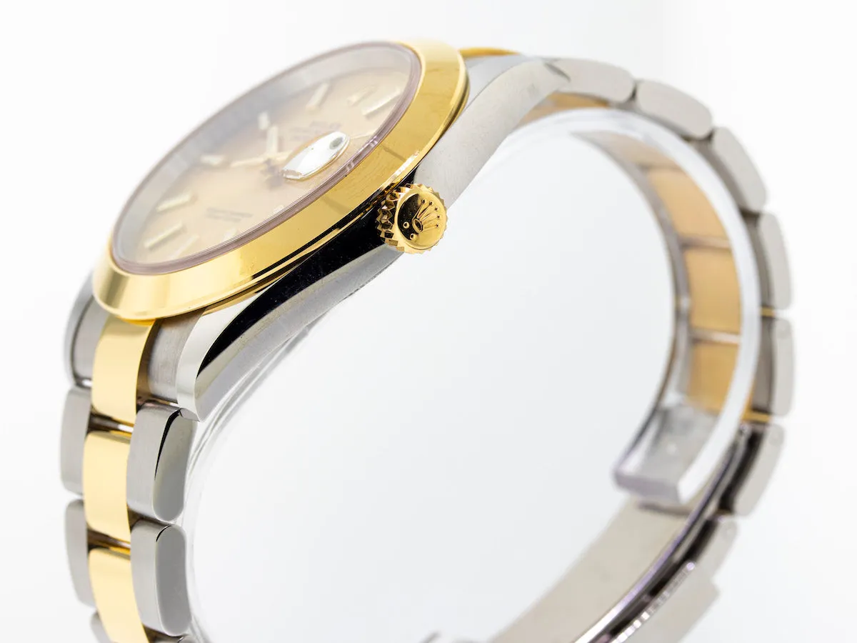 Rolex Datejust II 41mm Yellow Gold & Steel Champagne Index Dial 126303