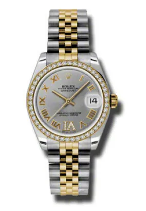 Rolex Datejust Lady 31 Grey Dial Stainless Steel and 18K Yellow Gold Jubilee Bracelet Automatic Watch 178383GRDJ